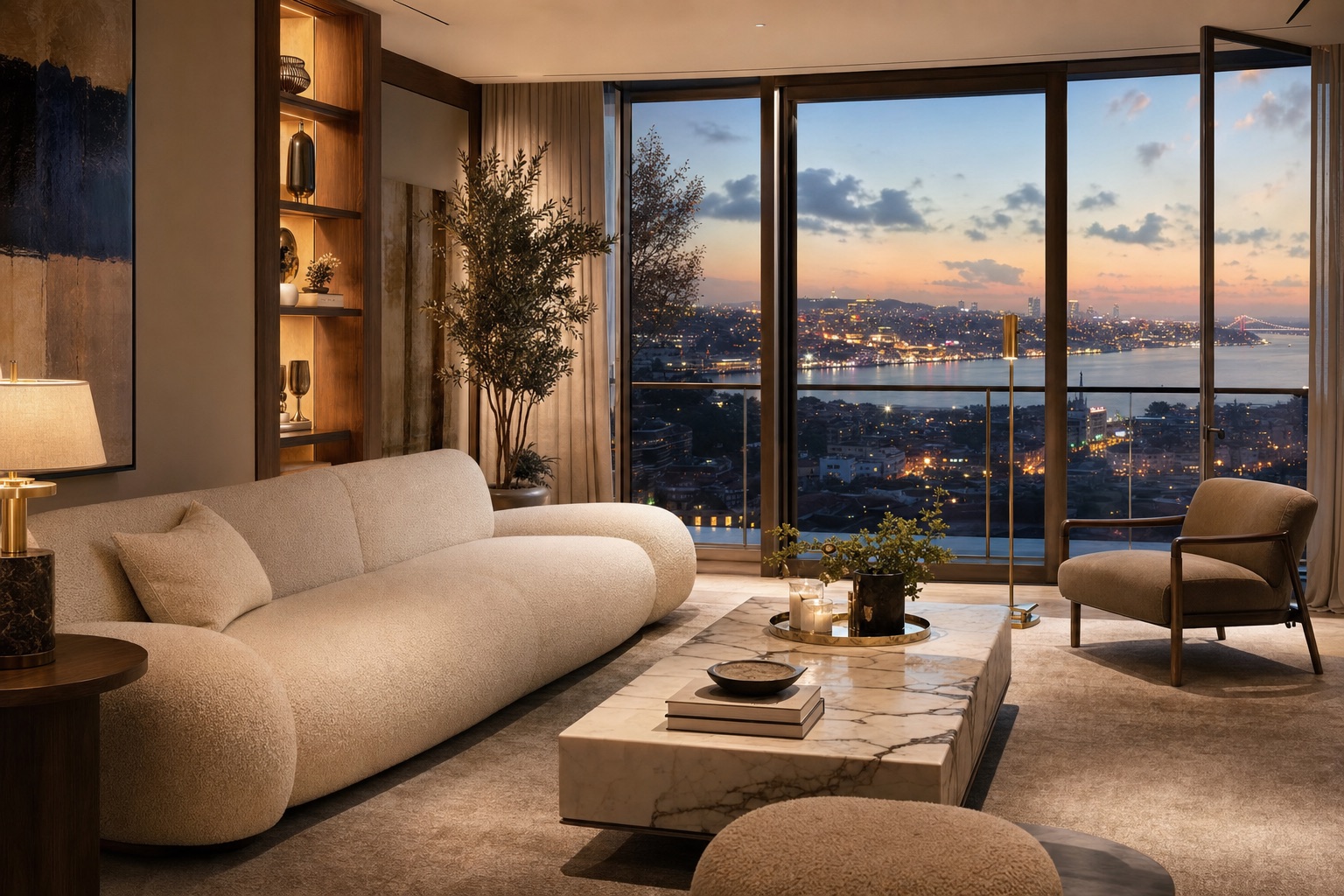 Elegant modern interior of an Istanbul residence